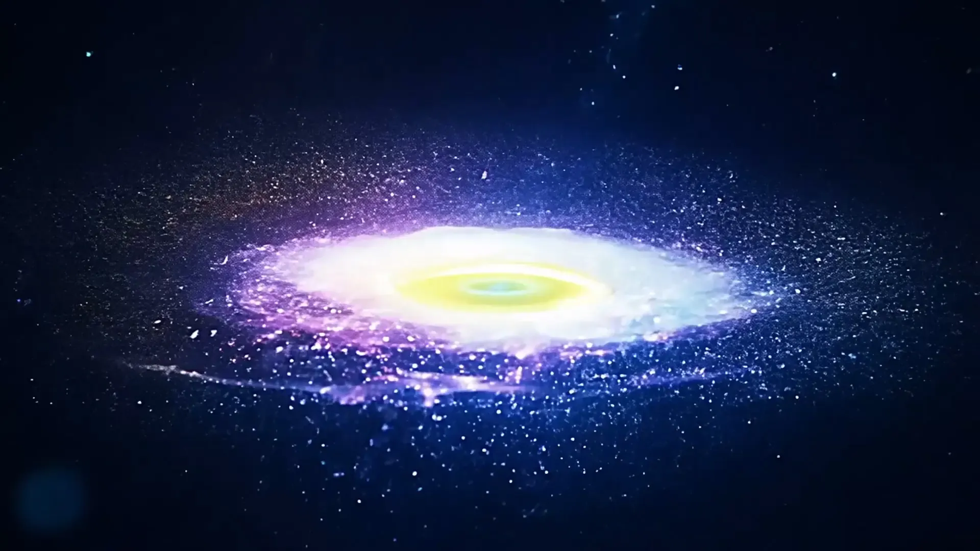 Cosmic Particle Burst Overlay for Sci-Fi Logo Animation